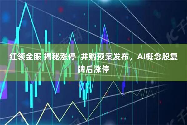 红领金服 揭秘涨停 并购预案发布,AI概念股复牌后涨停